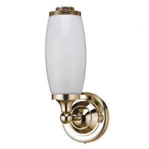 Burlington LED Round Opal Glass Tube Shade Wall Light - Gold - ELBL13GOLD