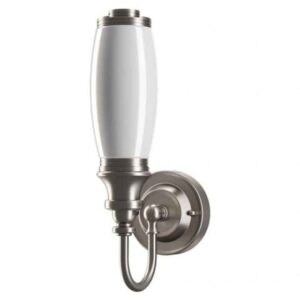 Burlington LED Ornate Opal Glass Tube Shade Wall Light - Brushed Nickel - ELBL23BNKL