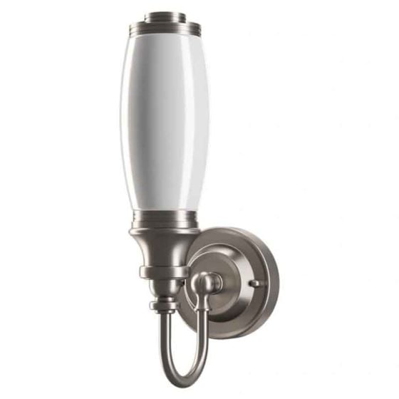 Burlington LED Ornate Opal Glass Tube Shade Wall Light - Brushed Nickel - ELBL23BNKL