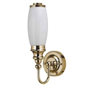 Burlington LED Ornate Opal Glass Tube Shade Wall Light - Gold - ELBL23GOLD