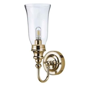 Burlington LED Ornate Clear Glass Vase Shade Wall Light - Gold - ELBL24GOLD