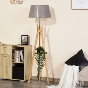 HOMCOM Tripod Floor Lamp - Grey - B31-134GY