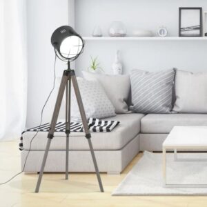 HOMCOM Industrial Style Tripod Floor Lamp - Grey - B31-153