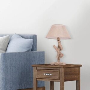HOMCOM Table Lamp With Twisted Rope - Beige - B31-116V01
