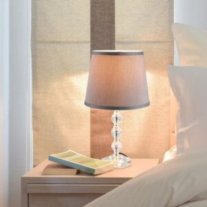 HOMCOM Crystal Glass Table Lamp - Grey - B31-186
