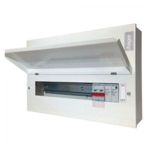 Hager 18 Way Main Switch Consumer Unit & Surge Protection - White - VML118SPD
