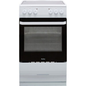 Amica 50cm Electric Cooker with Ceramic Hob – White