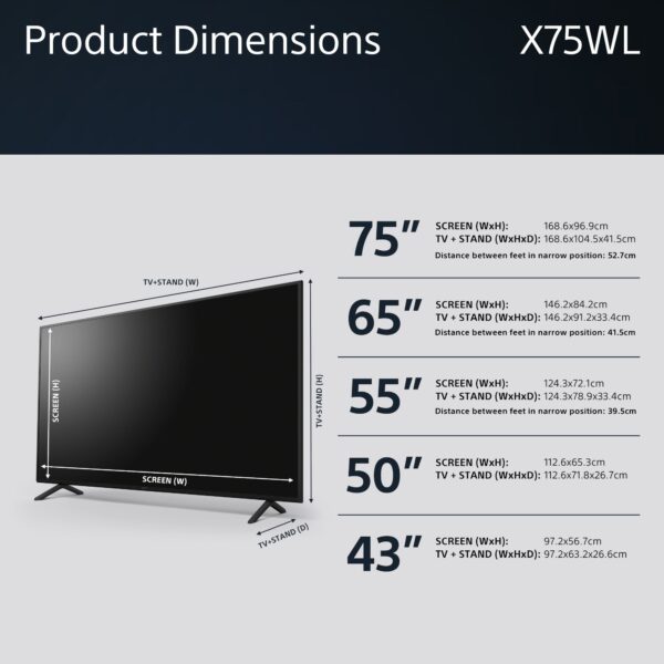 SONY BRAVIA X75WL 50 inch LED 4K HDR Google TV - KD50X75WLPU - Image 6